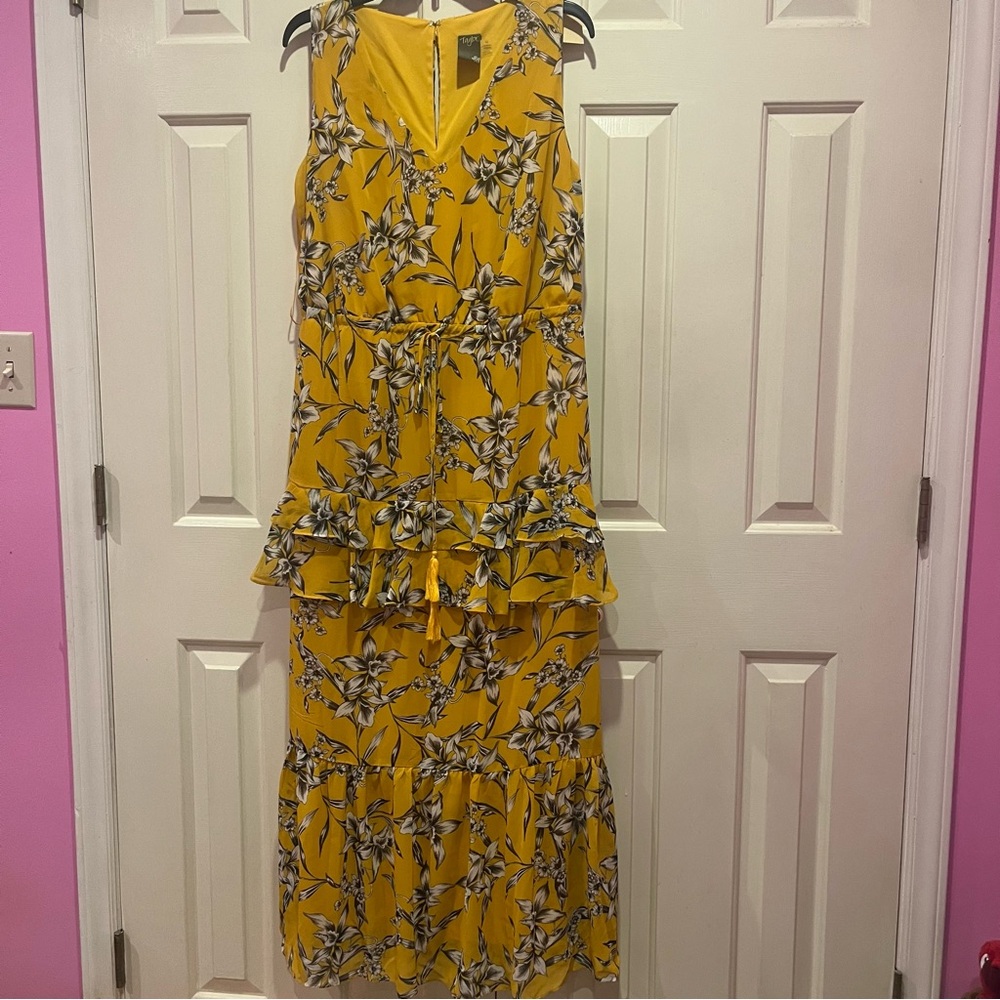 Taylor Floral Tiered Sleeveless V-neck Maxi Dress Size 12 NWT - Picture 2 of 7